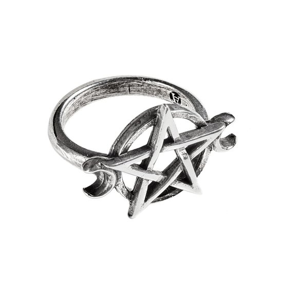 Alchemy Gothic Wiccan Pentagram Goddess Ring 6-9.5 NWT - Picture 4 of 6